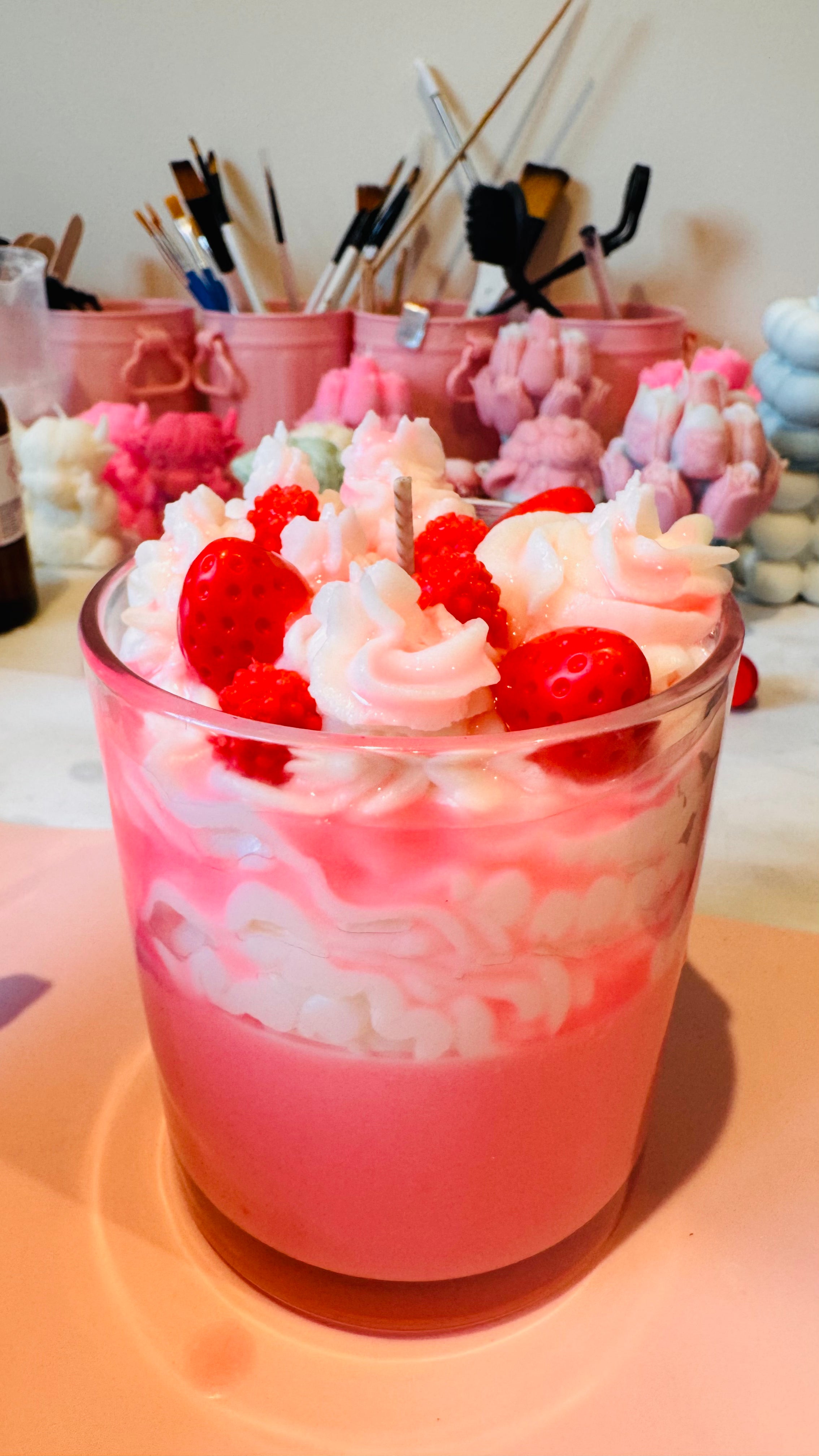 Berry Moss on Whipped mixed berries dessert candle